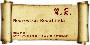 Modrovics Rodelinda névjegykártya
